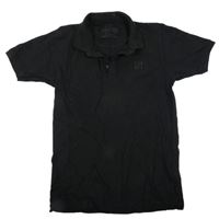 Čierne polo tričko s výšivkou