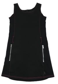 Čierne šaty so zipy