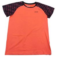 Neónově oranžové športové funkčné tričko Matalan