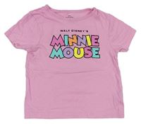 Ružové tričko s nápismi Disney