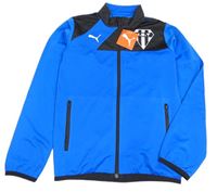 Modro-černá sportovní funkční propínací mikina s logem Puma