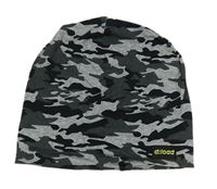 Sivo-čierna army bavlnená čapica s nášivkou