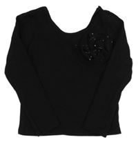 Čierne crop tričko s tylem H&M