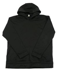 Čierna thermo mikina s kapucňou