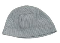 Bielo-modrá pruhovaná plátenná čapica George