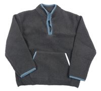 Tmavošedá huňatá mikina Dunnes 