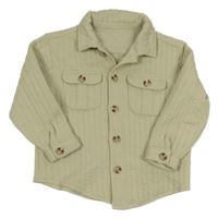 Svetlobéžová rebrovaná tepláková košeľová bunda George