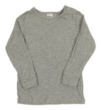 Šedé žebrované pyžamové triko H&M