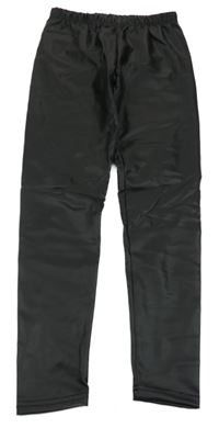 Černé koženkové legíny 