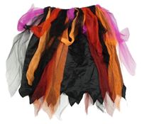 Kockovaným - čierno-farebná sukňa s tylovými cípy George