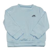 Svetlomodrá mikina s výšivkou shein