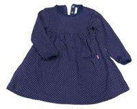 Tmavomodro-ružové bodkovaná é šaty Jojo Maman Bébé