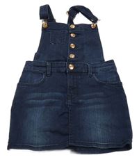 Tmavomodré na traké rifľové šaty s vreckami H&M