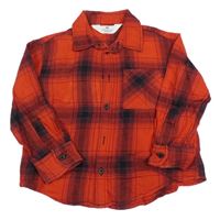 Červeno-čierna kockovaná košeľa H&M