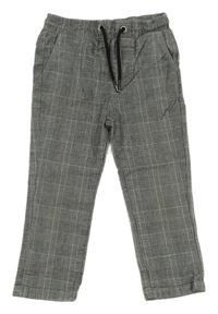 Sivé kockované plátenné nohavice Denim Co.