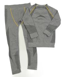 2 set - sivé thermo triko + thermo nohavice Lupilu