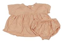 2set - Meruňková bavlněná šatová tunika + kalhotky na plenku Next