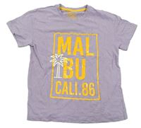Lila tričko s nápisom a palmou Matalan