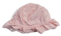 Ružovo-biely kockovaný letný klobúk Nutmeg