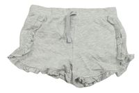Sivé melírované kraťasy s volánikmi Primark