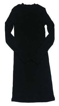 Čierne rebrované šaty New Look