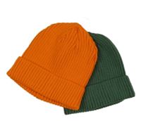 Nové - 2set - 2x čepice - zelená + oranžová Dunnes