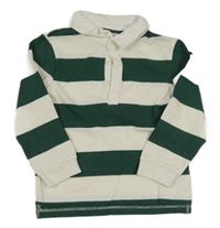 Bielo-tmavomodré pruhované polo tričko Primark