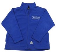 Tmavomodrá prepínaci fleecová mikina s nápisom