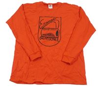 Červené tričko s potlačou Fruit of the Loom