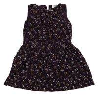 Lilkové menšestrové kvetované šaty