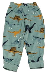 Modré plyšové tepláky s diny Topolino