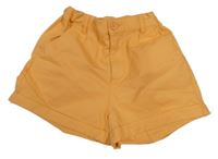 Oranžové plátenné kraťasy MANOR