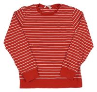Červeno-biela pruhovaná mikina H&M