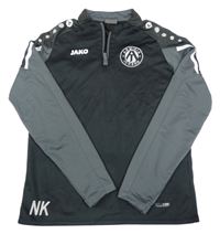 Čierno-sivá športová mikina s potlačou JAKO