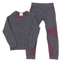 2set - Fialovo-růžové funkční triko + funkční kalhoty Kuniboo