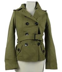 Dámsky khaki vlnený krátky kabát H&M