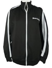 Pánska čierno-biela prepínaci mikina s pruhmi Palm Angels