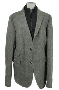 Pánské šedé vlněné sako Strellson 