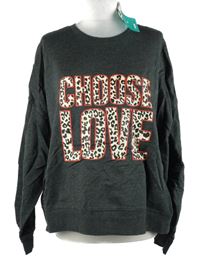 Dámska tmavosivá mikina s logom Choose Love