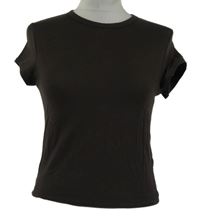 Dámské kávové crop tričko H&M