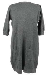 Dámske sivé melírované svetrové šaty Atmosphere