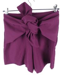 Dámske purpurové kraťasy so zavazováním Asos