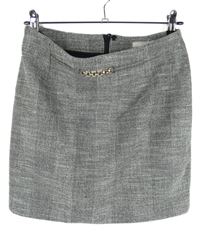 Dámska čierno-biela vzorovaná sukňa H&M