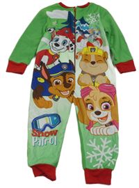Zelený fleecový overal s PAw PAtrol Nickelodeon