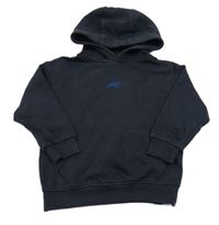 Tmavomodrá mikina s výšivkou a kapucňou Next