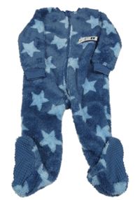 Nové - Tmavomodrý chlupatý overal s hvězdami Dunnes