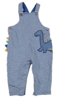 Modro-bílé pruhované laclové tepláky s dinem M&S