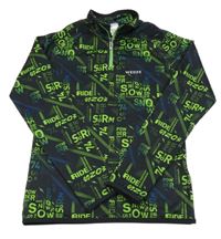 Čierna športová mikina s nápismi Decathlon