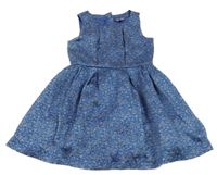 Modré květinové šaty s logem Tommy Hilfiger