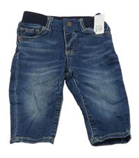 Nové - tmavomodré rifle s úpletovým pasem GAP